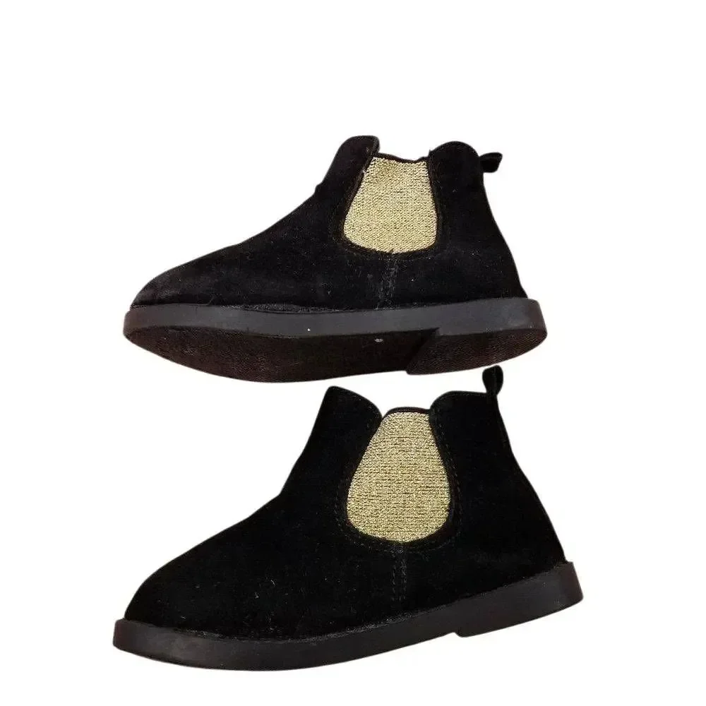 black/gold booties 6